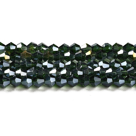 Transparent Electroplate Glass Beads Strands GLAA-F029-4mm-A25-1