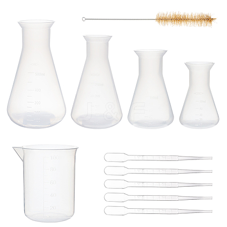 GLOBLELAND Plastic Beaker Sets TOOL-GB0001-01-1