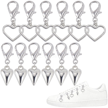 2Sets 12Pcs 2 Styles  Alloy Shoe Charms AJEW-CP0006-55-1