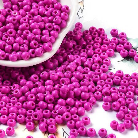 Baking Paint Glass Seed Beads SEED-H002-I-B515-1