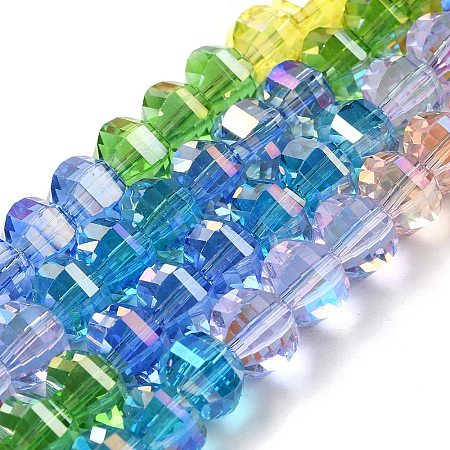 Electroplate Glass Beads Strands EGLA-C007-02-1