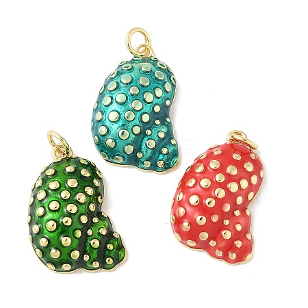 Brass Enamel Pendants KK-B148-01G-1