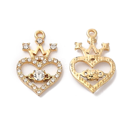 Rack Plating Alloy Crystal Rhinestone Pendants RB-L036-VF909-2-1