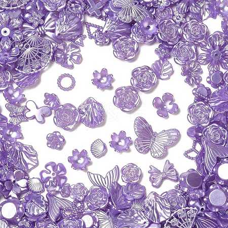 Acrylic Pearly Lustre Beads OACR-U006-02C-1