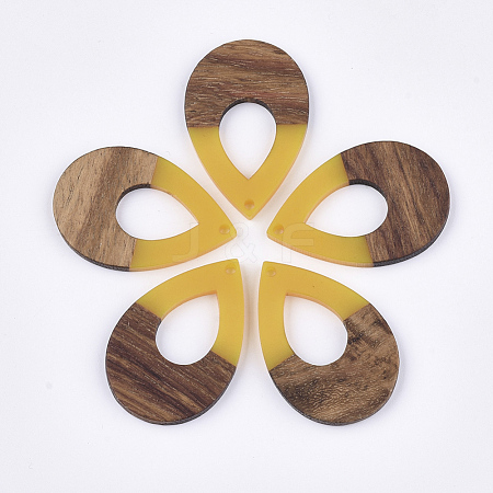 Resin & Walnut Wood Pendants X-RESI-S358-94D-1