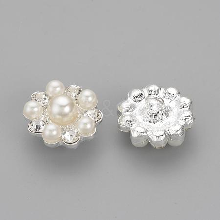 Alloy Rhinestone Shank Buttons RB-S065-05-1