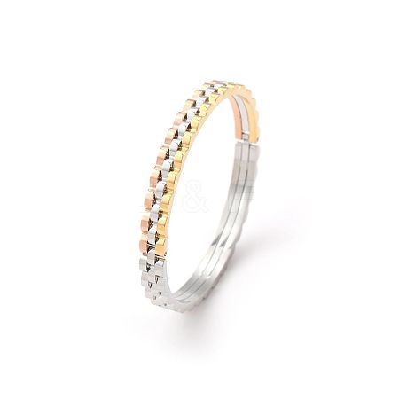 Fashionable Stainless Steel Pave Rhinestone Hinged Bangles for Women LR5423-9-1