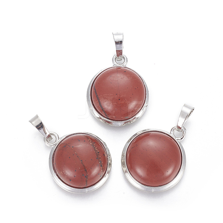 Natural Red Jasper Pendants G-L512-B16-1