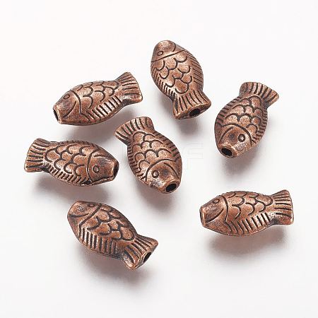 Alloy Fish Beads PALLOY-J218-048R-1