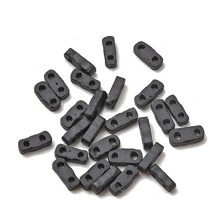 2-Hole Baking Paint Glass Seed Beads SEED-S023-17A-11-1