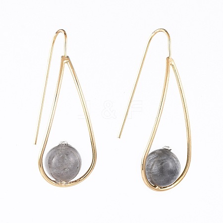 Natural Labradorite Dangle Earrings EJEW-JE03595-03-1