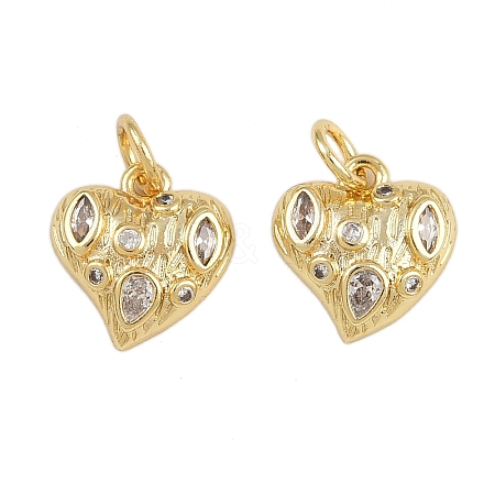 Brass Micro Pave Cubic Zirconia Pendants KK-A269-05G-1