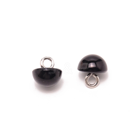 1-Hole Plastic Buttons BUTT-WH0022-06B-1