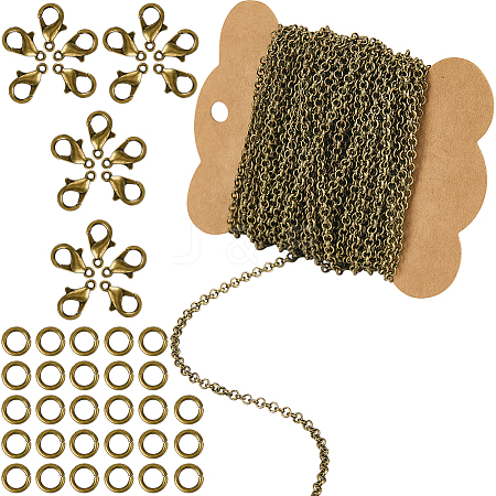 DIY Iron Chains Necklaces Making Kits DIY-SC0029-14A-1