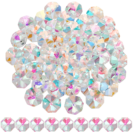 50Pcs Octagon Sew on Glass Rhinestone GLAA-SP0001-83A-01-1