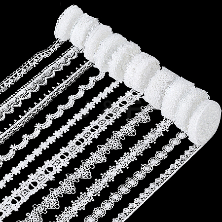 30Yards 10 Styles Polyester Lace Trim OCOR-MA0001-76A-1