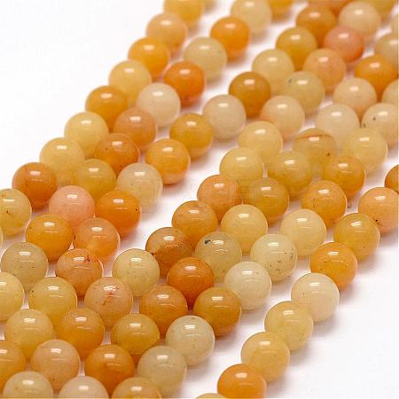 Natural Old Topaz Jade Beads Strands G-F364-06-8mm-1