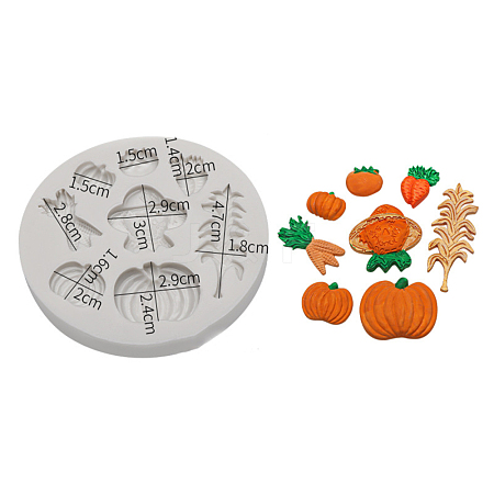 DIY Autumn Ornament Food Grade Silicone Molds DIY-G054-B02-1