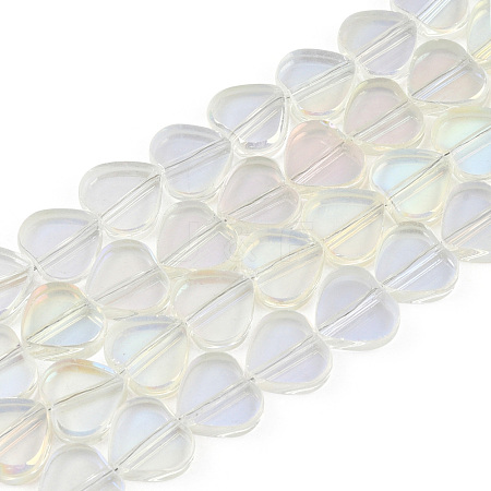 Transparent Electroplate Glass Beads Strands EGLA-N006-080-A01-1