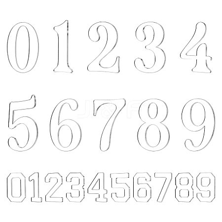 1Bag Acrylic Numbers Sheet OFST-BC0001-11-1