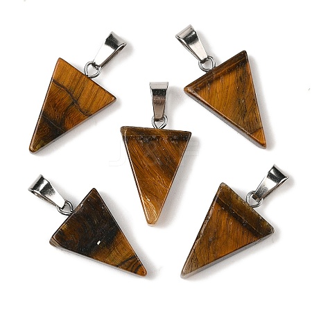 Natural Tiger Eye Pendants G-B127-04P-09-1