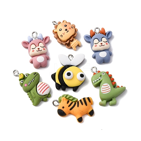 Animal Theme Resin Pendants RESI-V010-01-1