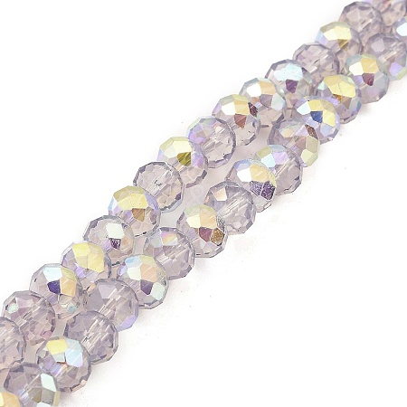 Baking Painted Transparent Glass Beads Strands DGLA-A034-J8mm-B07-1