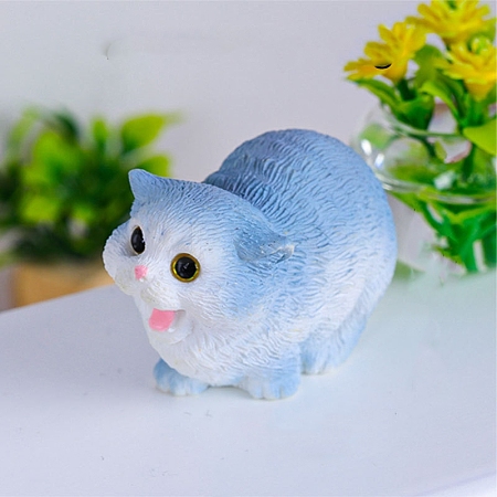 Resin Cat Shape Mini Model Display Decoration PW-WG0ED1E-01-1