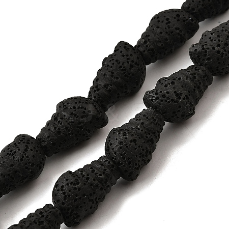 Dyed Natural Lava Rock Beads Strands G-A264-A01-01C-1