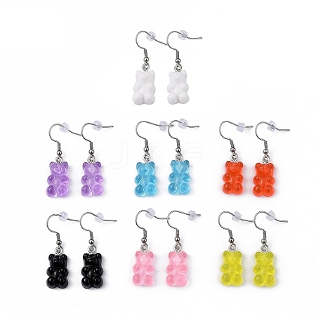 Resin Dangle Earrings EJEW-JE04252-1