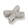 Platinum Plated Brass Micro Pave Cubic Zirconia Pendants KK-L073-001P-X-2