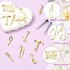 14Pcs 7 Styles Rack Plating Brass Pendants KK-CJ0003-27-3