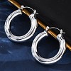 304 Stainless Steel Hoop Earrings for Women EJEW-A125-34S-3