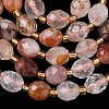 Natural Red Hematoid Quartz/Ferruginous Quartz Beads Strands G-F809-A02-01-4