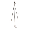 Brass with ABS Plastic Imitation Pearl Charm Ear Nuts LS-KK-G510-11P-1