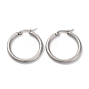 Non-Tarnish Ring 304 Stainless Steel Hoop Earrings for Women Men EJEW-B049-01C-P-1