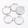 Brass Blank Pendant Cabochon Settings X-KK-B534-N-1