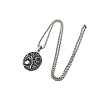 Retro Stainless Steel Box Chain Tree of Life Pendant Necklaces for Men PW-WGB21EA-01-1