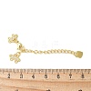 Brass Micro Pave Clear Cubic Zirconia End with Chains LS-KK-P290-24G-3