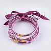 PVC Plastic Buddhist Bangle Sets BJEW-T008-09L-1