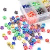 300Pcs 10 Colors Handmade Flower Printed Polymer Clay Beads CLAY-LS0001-08-3