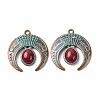 Alloy with Synthetic Turquoise Pendants FIND-B055-01K-1