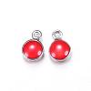 304 Stainless Steel Enamel Charms STAS-N0013-08P-07-1