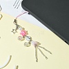 Glass & Alloy & Acrylic Mobile Straps HJEW-FS00003-3