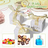 Wedding Paper Candy Gift Packaging Boxes with Polyester Ribbon CON-WH0105-08-4