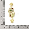 Rack Plating Brass Pave Colorful Cubic Zirconia Flower Connector Charms KK-C052-37E-G-3