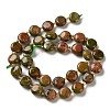 Natural Unakite Beads Strands G-H005-B11-01-3