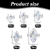 150Pcs Cubic Zirconia Pointed Back Cabochons ZIRC-HY0001-15-2