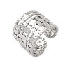 304 Stainless Steel Open Cuff Rings for Women RJEW-A079-09C-P-4