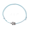 Alloy Braided Bead Bracelet BJEW-JB11082-02-2